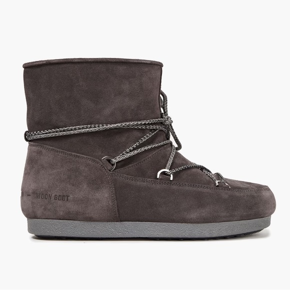 MOON BOOT Far Side Low in Gray Suede sz37 - Picture 2 of 13